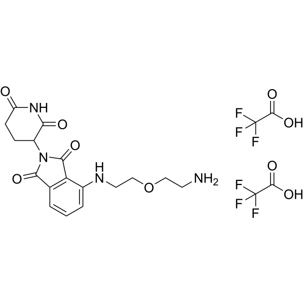 Thalidomide-NH-PEG1-NH2 diTFA Chemical Structure