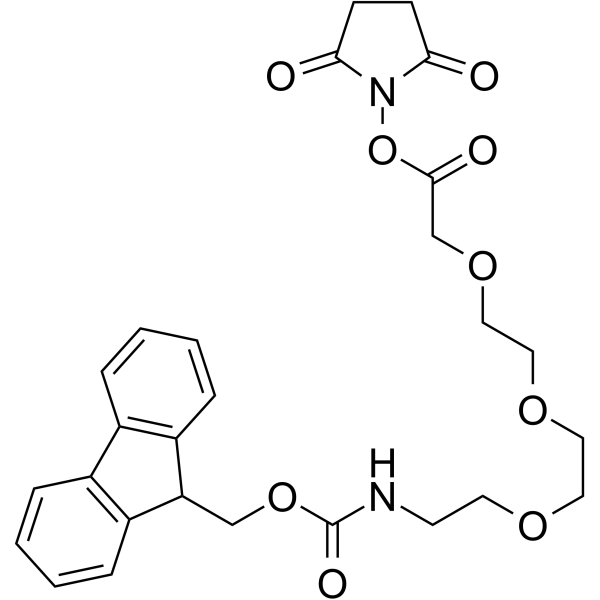 Fmoc-N-PEG3-CH2-NHS ester Chemical Structure
