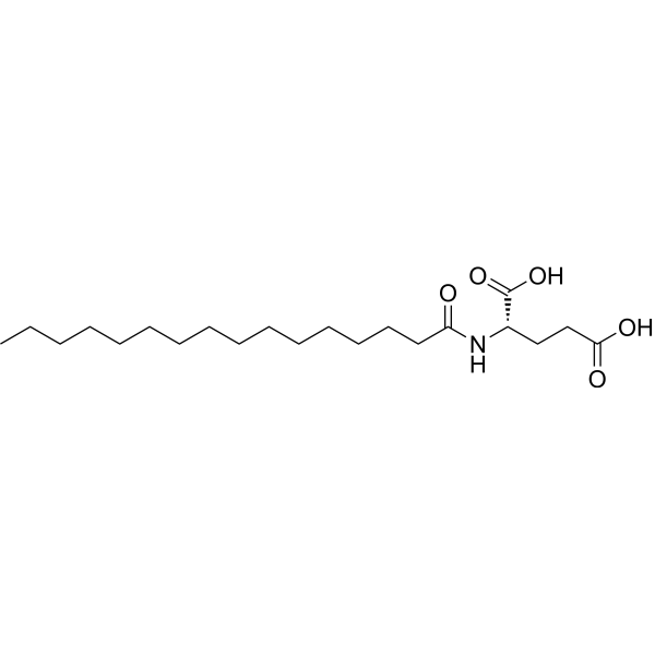 Palmitoyl glutamic acid Chemical Structure
