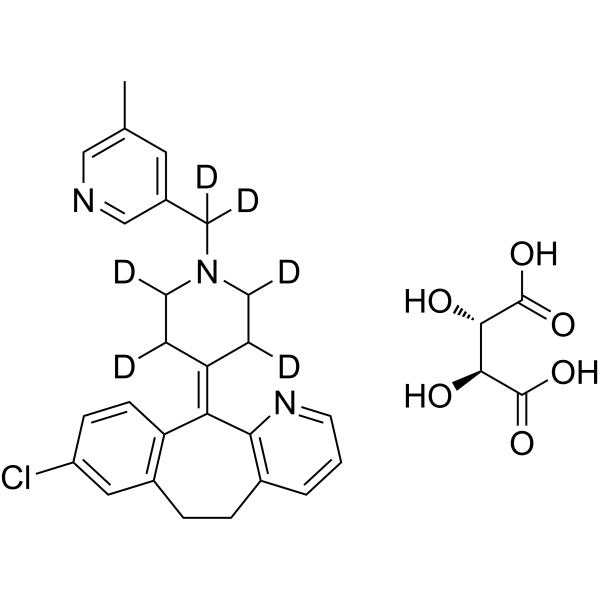 Rupatadine-d6 D-tartrate Chemical Structure