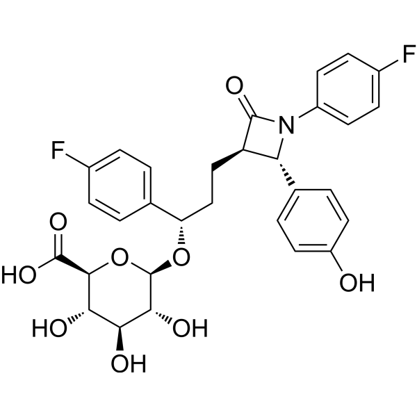 Ezetimibe hydroxy glucuronide Chemical Structure