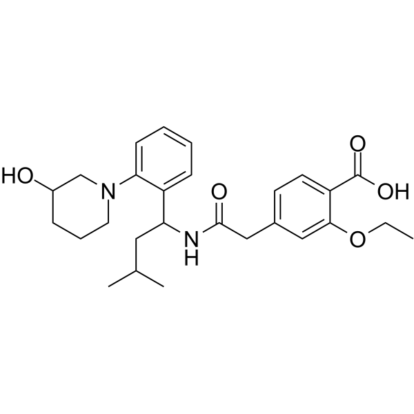 3'-Hydroxy Repaglinide Chemical Structure