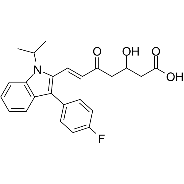 (Rac)-5-Keto Fluvastatin Chemical Structure