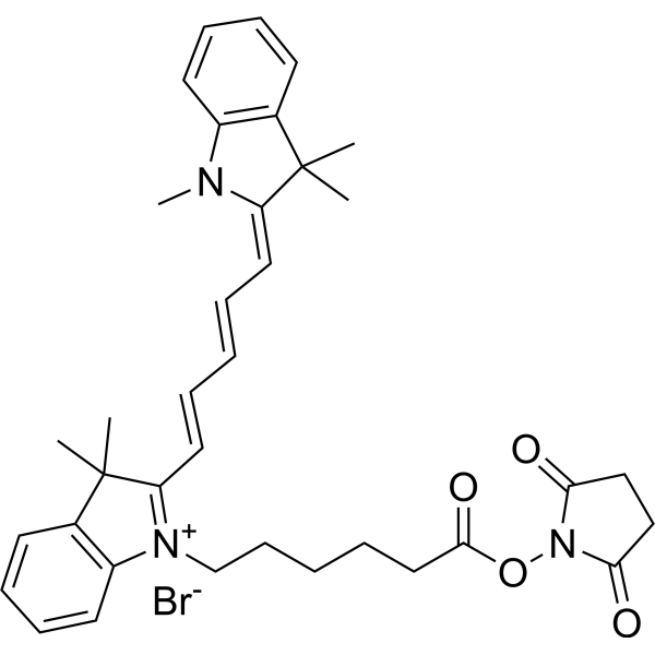 Cyanine5 NHS ester bromide Chemical Structure