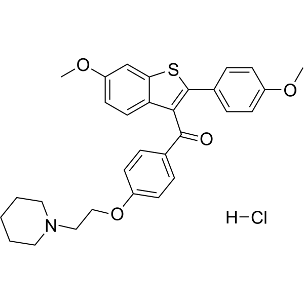 Raloxifene Bismethyl Ether hydrochloride Chemical Structure