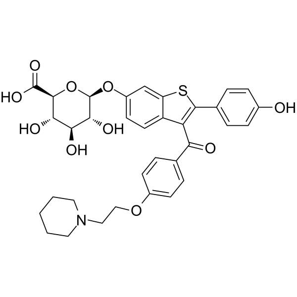 Raloxifene 6-glucuronide Chemical Structure