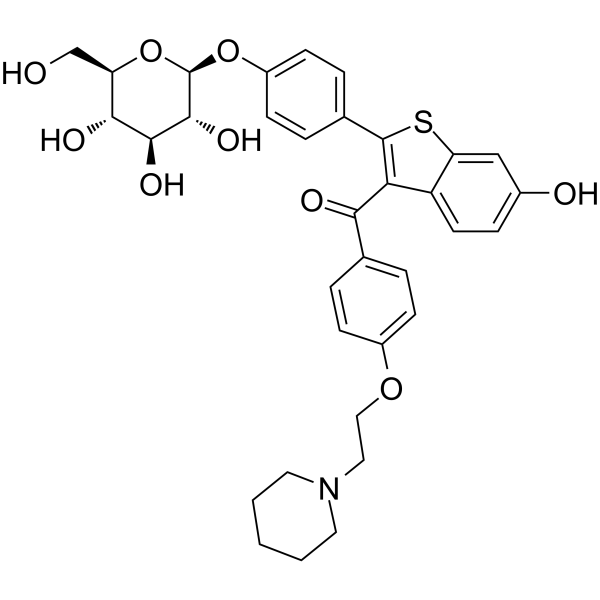 4'-Raloxifene-β-D-glucopyranoside Chemical Structure