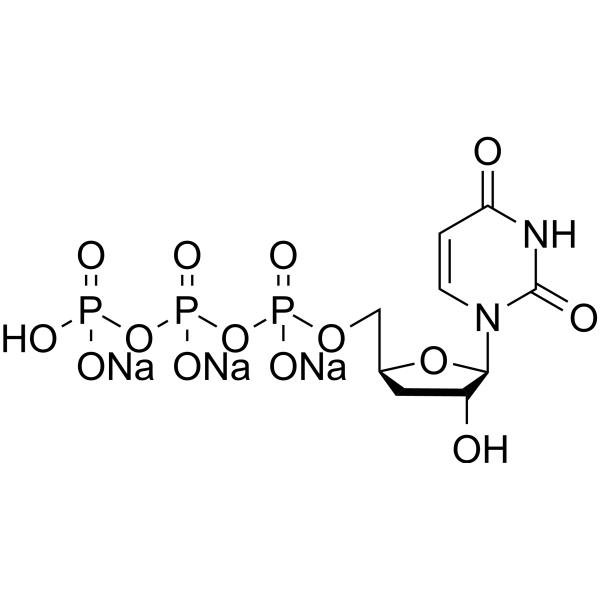 3'-Deoxyuridine-5'-triphosphate trisodium Chemical Structure