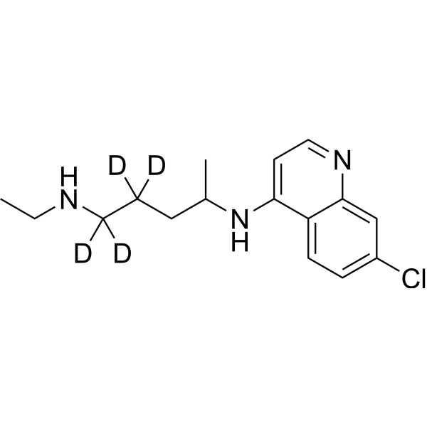 Desethyl chloroquine-d<sub>4</sub> Chemical Structure