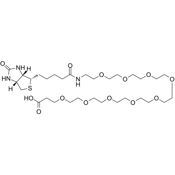 Biotin-PEG9-CH2CH2COOH Chemical Structure