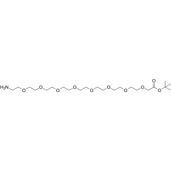 NH2-PEG8-C1-Boc Chemical Structure