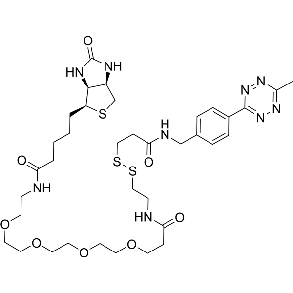 Methyltetrazine-SS-PEG4-Biotin Chemical Structure