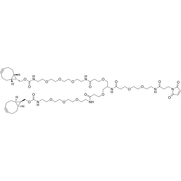 Mal-PEG2-bis-PEG3-BCN Chemical Structure