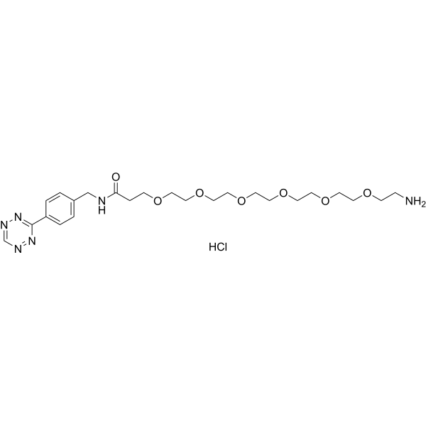 Tetrazine-PEG6-amine hydrochloride Chemical Structure