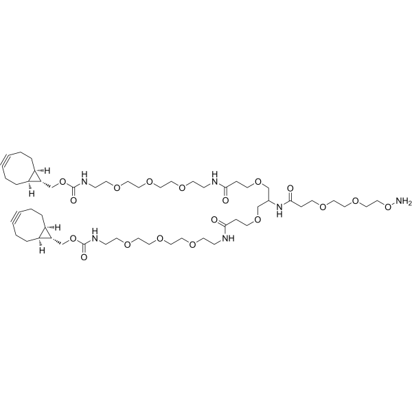 Aminooxy-PEG2-bis-PEG3-BCN Chemical Structure
