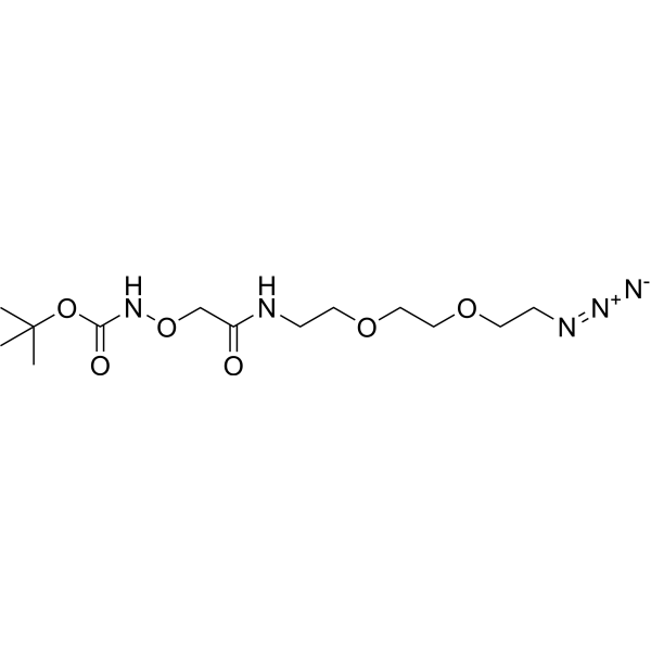 Bocaminooxyacetamide-PEG2-Azido Chemical Structure