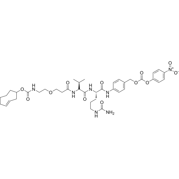 TCO-PEG1-Val-Cit-PABC-PNP Chemical Structure