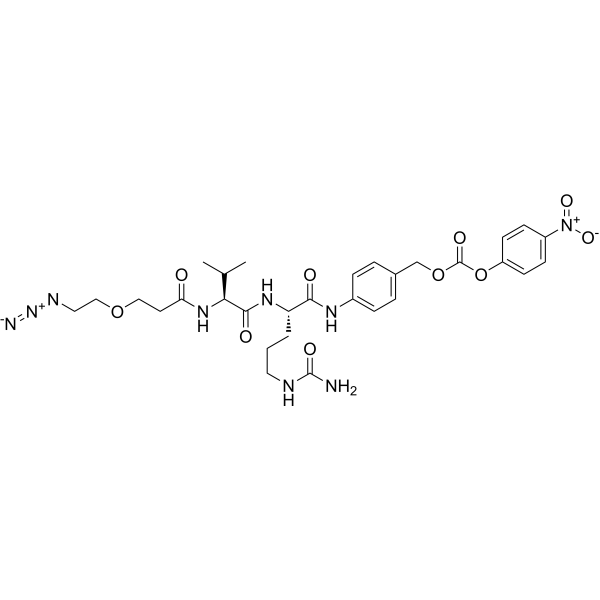 Azido-PEG1-Val-Cit-PABC-PNP Chemical Structure