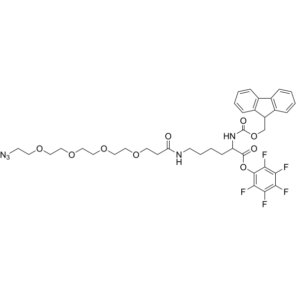Fmoc-NH-Azide-PEG4-L-Lysine-PFP ester Chemical Structure