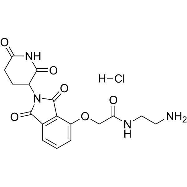 Thalidomide 4'-oxyacetamide-alkyl-C2-amine hydrochloride Chemical Structure