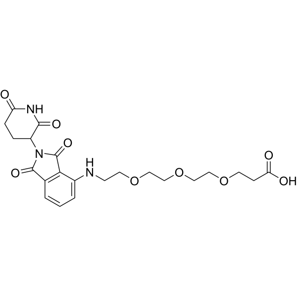 Thalidomide-NH-PEG3-propionic acid Chemical Structure