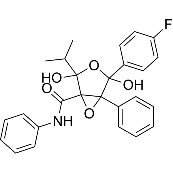 Atorvastatin Epoxy Tetrahydrofuran Impurity Chemical Structure
