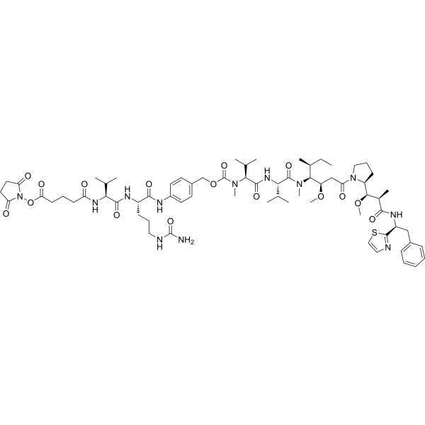 OSu-Glu-VC-PAB-MMAD Chemical Structure