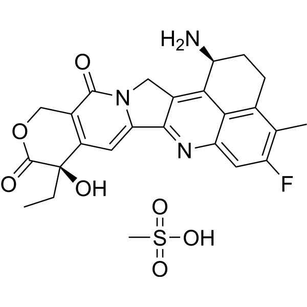 (1S,9R)-Exatecan mesylate Chemical Structure