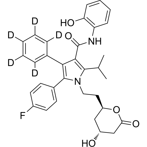 Ortho-hydroxy atorvastatin lactone-d<sub>5</sub> Chemical Structure