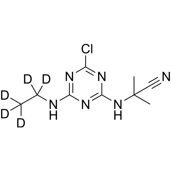 Cyanazine-d<sub>5</sub> Chemical Structure