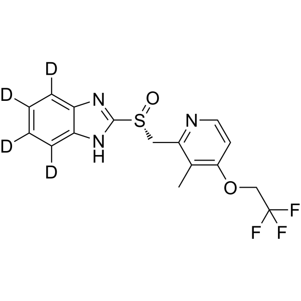 (R)-Lansoprazole-d<sub>4</sub> Chemical Structure