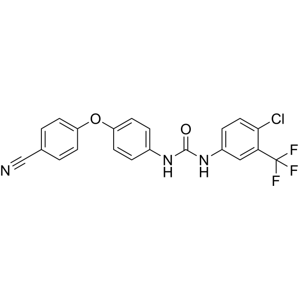 1-(4-Chloro-3-(trifluoromethyl)phenyl)-3-(4-(4-cyanophenoxy)phenyl)urea Chemical Structure