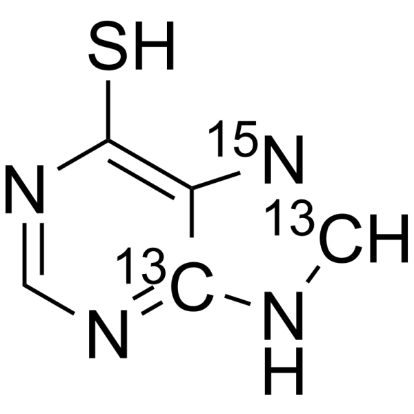 6-Mercaptopurine-13C2,15N Chemical Structure