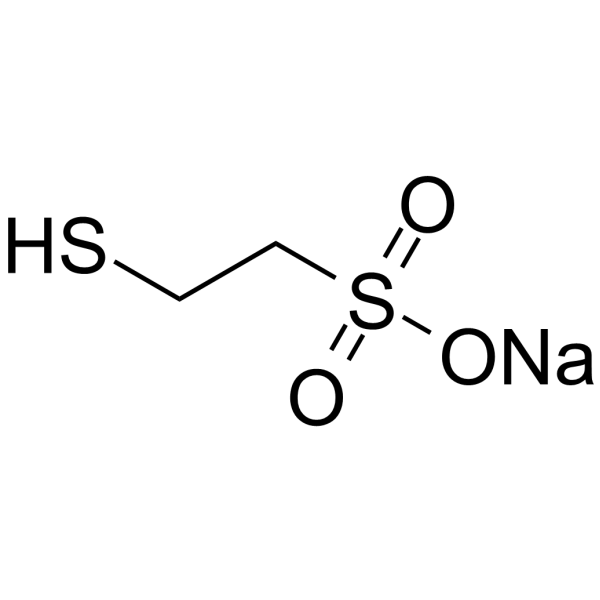 Sodium 2-mercaptoethanesulfonate Chemical Structure