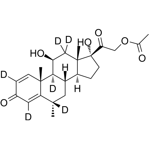 Methylprednisolone acetate-d<sub>6</sub> Chemical Structure