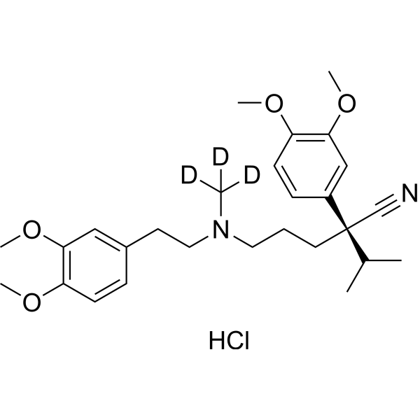 (S)-(-)-Verapamil-d<sub>3</sub> hydrochloride Chemical Structure