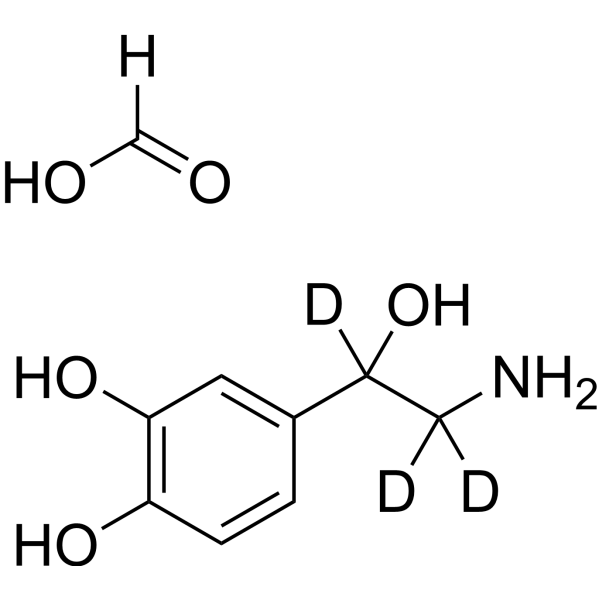 (Rac)-Norepinephrine-d<sub>3</sub> formate Chemical Structure