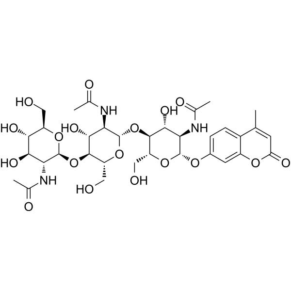 4-<em>Methylumbelliferyl</em> β-D-N,N′,N′′-<em>triacetylchitotrioside</em>