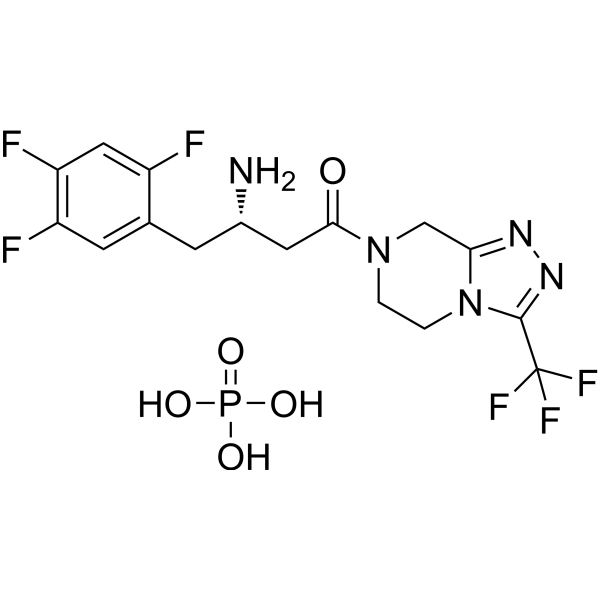(S)-Sitagliptin phosphate Chemical Structure