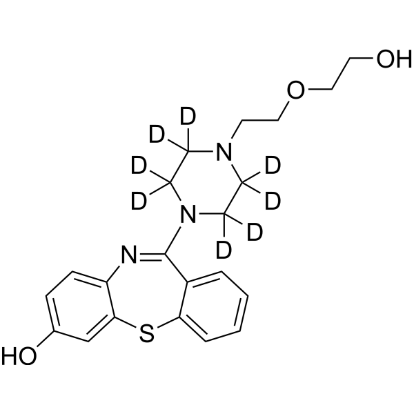 7-Hydroxy Quetiapine-d<sub>8</sub> Chemical Structure