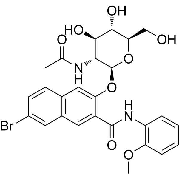 Naphthol AS-BI N-acetyl-β-D-glucosaminide Chemical Structure