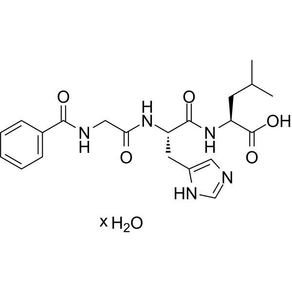 N-Benzoyl-Gly-His-Leu hydrate Chemical Structure