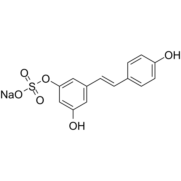Resveratrol-3-O-sulfate sodium Chemical Structure