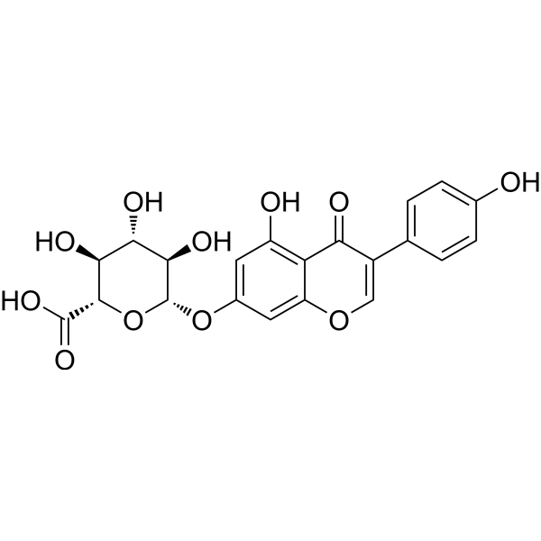 Genistein 7-β-D-Glucuronide Chemical Structure