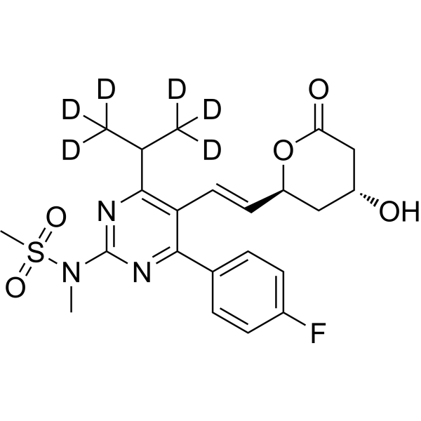 Rosuvastatin lactone-d<sub>6</sub> Chemical Structure