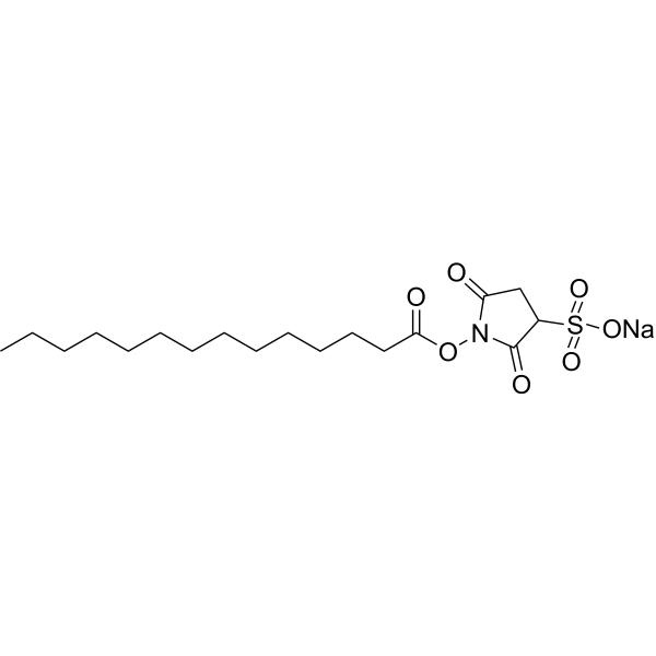 Sulfosuccinimidyl myristate sodium Chemical Structure
