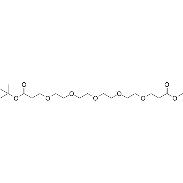 Boc-PEG5-methyl ester Chemical Structure