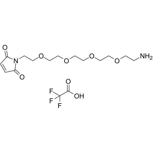 Mal-PEG4-C2-NH2 TFA Chemical Structure