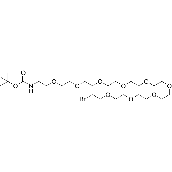 Br-PEG9-C2-NHBoc Chemical Structure
