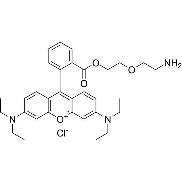 Rhodamine B PEG2-NH2 Chemical Structure
